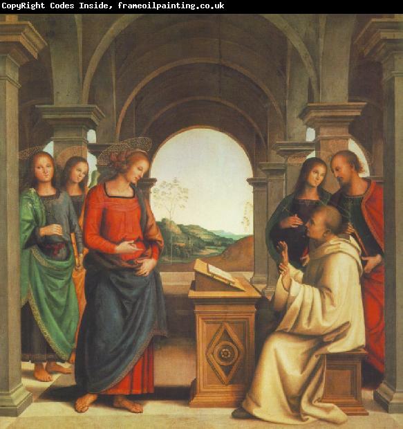 PERUGINO, Pietro The Vision of St. Bernard af